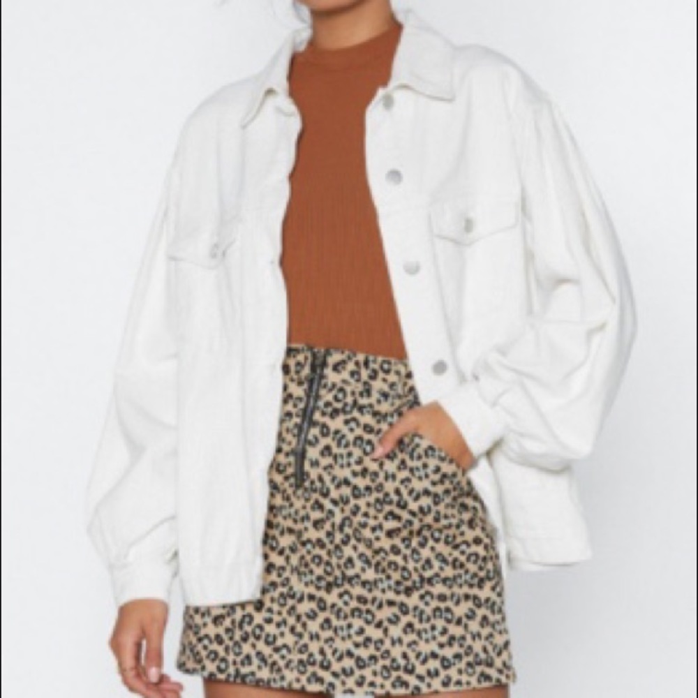 Nasty Gal Cream Corduroy Jacket